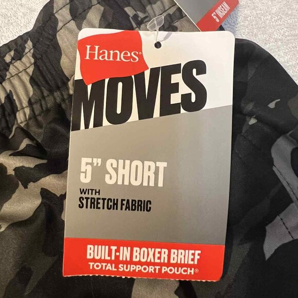 Hanes Moves Built-In Boxer Brief Athletic Shorts - Picture 3 of 4